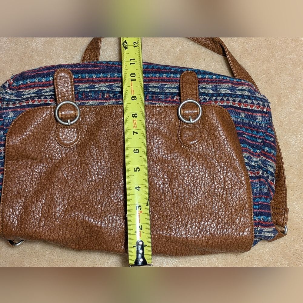 AEROPOSTALE Embroidery Fabric Arrow Design Crossbody Bag Y2K Southwest - Picture 7 of 11
